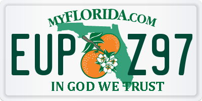 FL license plate EUPZ97