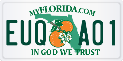FL license plate EUQA01