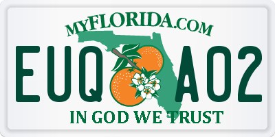 FL license plate EUQA02