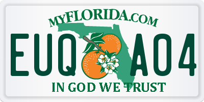 FL license plate EUQA04