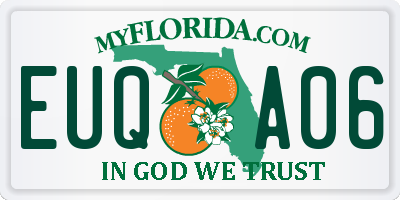 FL license plate EUQA06