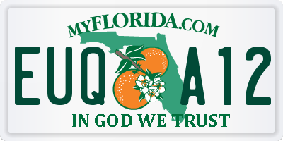 FL license plate EUQA12