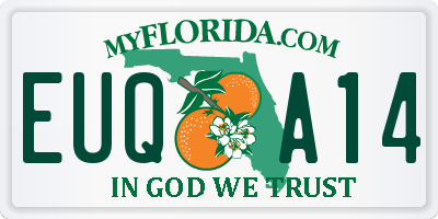 FL license plate EUQA14