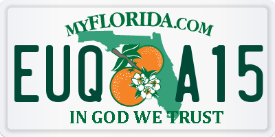FL license plate EUQA15