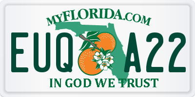 FL license plate EUQA22