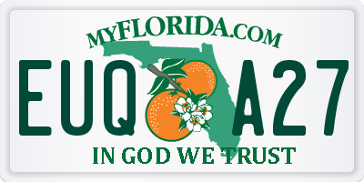 FL license plate EUQA27
