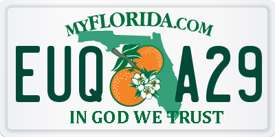 FL license plate EUQA29