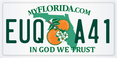 FL license plate EUQA41