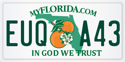 FL license plate EUQA43