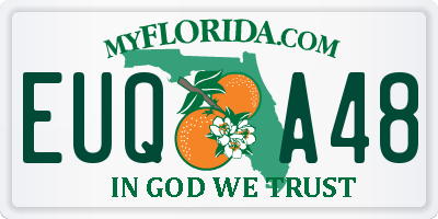 FL license plate EUQA48