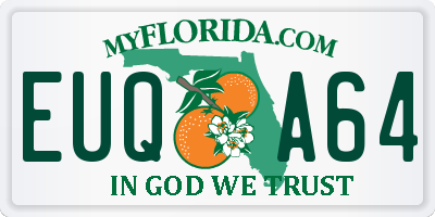 FL license plate EUQA64