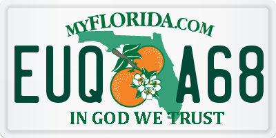 FL license plate EUQA68