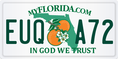 FL license plate EUQA72