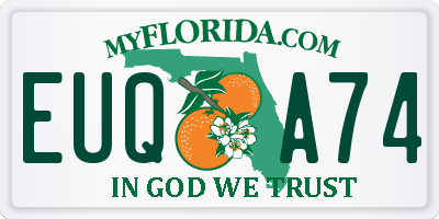 FL license plate EUQA74