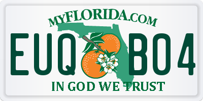 FL license plate EUQB04