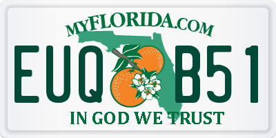 FL license plate EUQB51