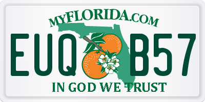 FL license plate EUQB57