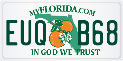 FL license plate EUQB68