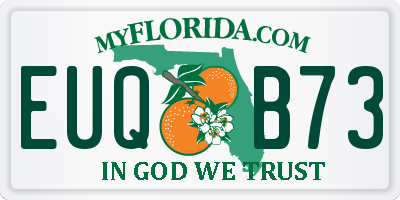 FL license plate EUQB73