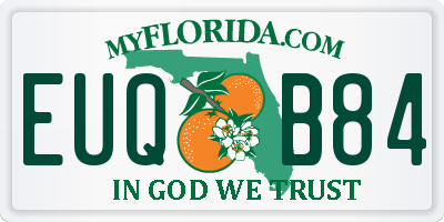 FL license plate EUQB84