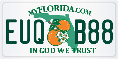 FL license plate EUQB88