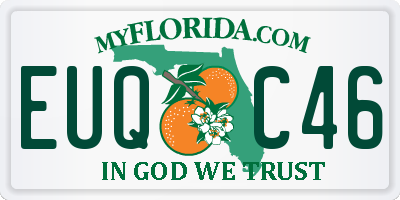 FL license plate EUQC46
