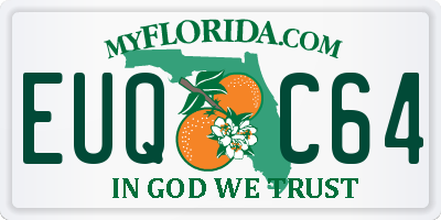 FL license plate EUQC64