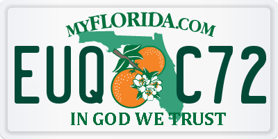 FL license plate EUQC72