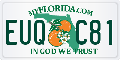 FL license plate EUQC81