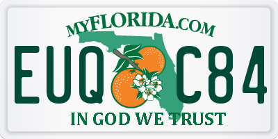 FL license plate EUQC84