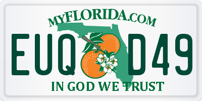 FL license plate EUQD49