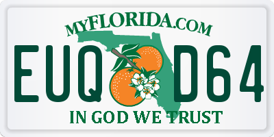 FL license plate EUQD64