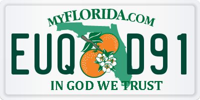 FL license plate EUQD91