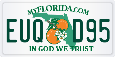 FL license plate EUQD95