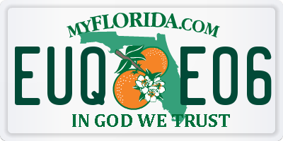FL license plate EUQE06