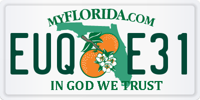 FL license plate EUQE31
