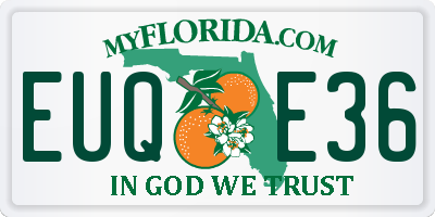 FL license plate EUQE36