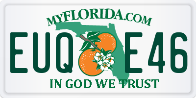 FL license plate EUQE46
