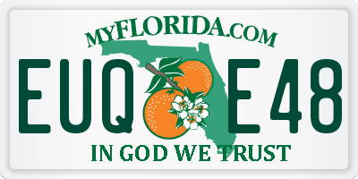 FL license plate EUQE48
