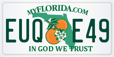 FL license plate EUQE49