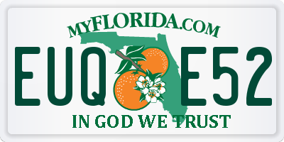 FL license plate EUQE52