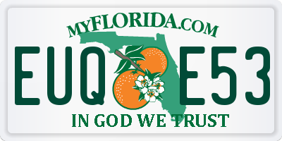 FL license plate EUQE53