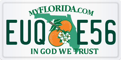 FL license plate EUQE56