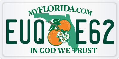 FL license plate EUQE62