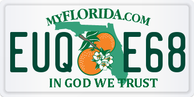 FL license plate EUQE68