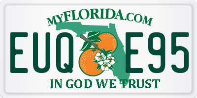 FL license plate EUQE95