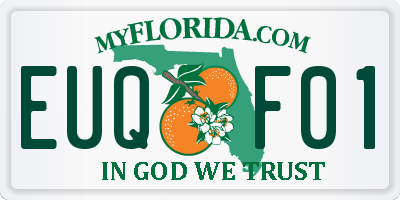 FL license plate EUQF01