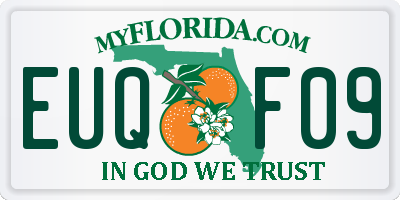 FL license plate EUQF09