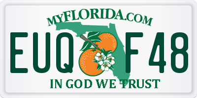 FL license plate EUQF48