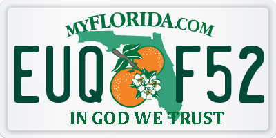 FL license plate EUQF52